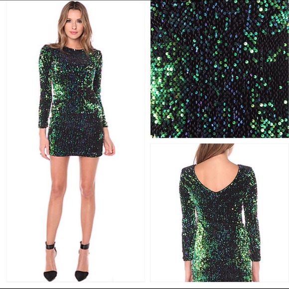 emerald green sequin