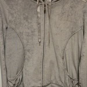 BCBG Velour Zipper Hoodie