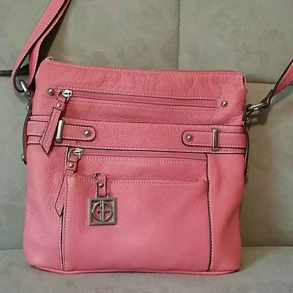 Pink Leather Cross Body purse