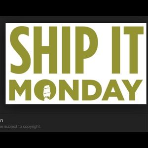 Shipping all orders on Monday Shipping all orders on Monday