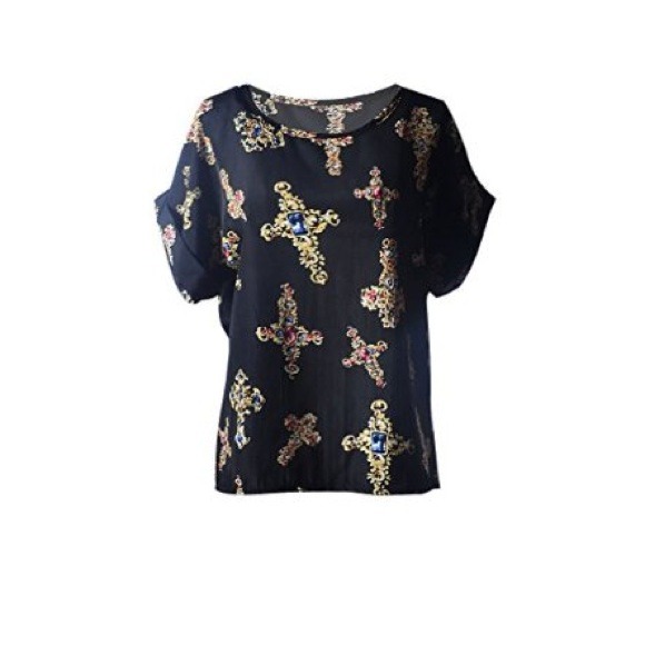 Tops - Chiffon jewel top