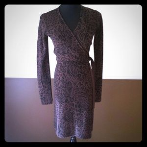 Leopard wrap dress.