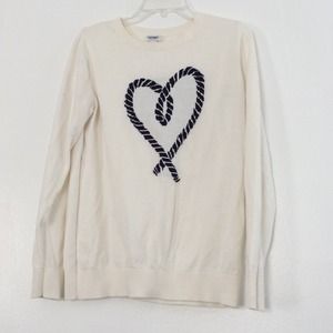 FINAL SALE Rope heart design sweater