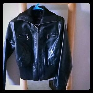 leather jacket *faux leather