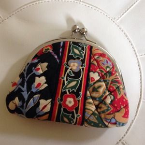 NWOT Vera Bradley Double Kiss Coin Purse Wallet
