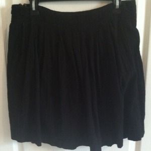 Black Linen Skirt