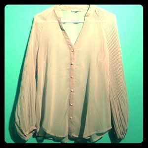 English Rose Pleated Sleeve Blouse