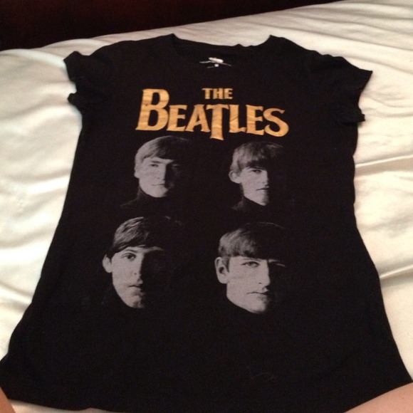 The Beatles t shirt.