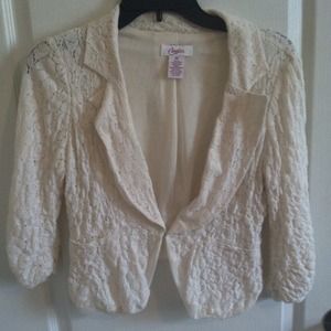 Cream Lace Blazer