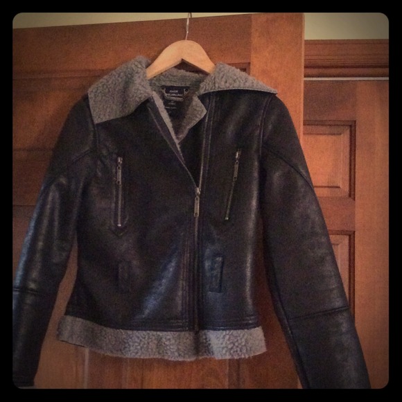 Faux shearling bomber jacket