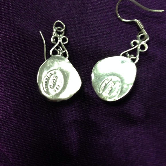 Tiger eye sterling silver dangle pierce earrings - Picture 4 of 4
