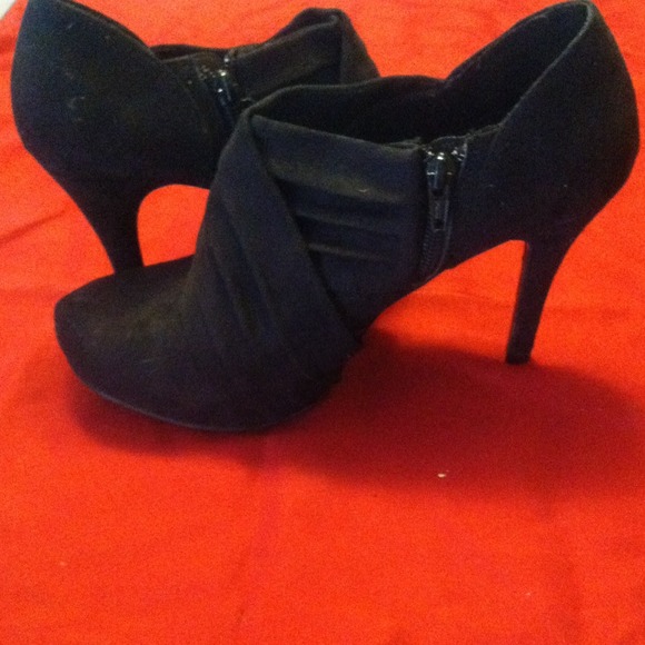 Black stiletto heel booties