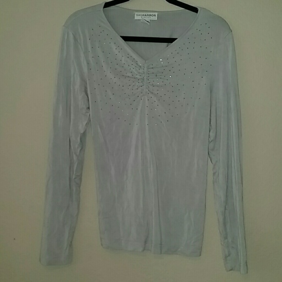 Stretchy cozy glitter grey long sleve