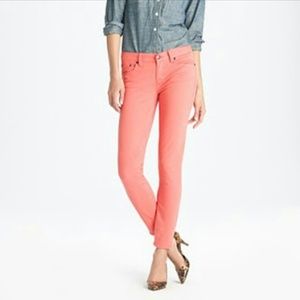 J Crew Toothpick Jeans in Papaya