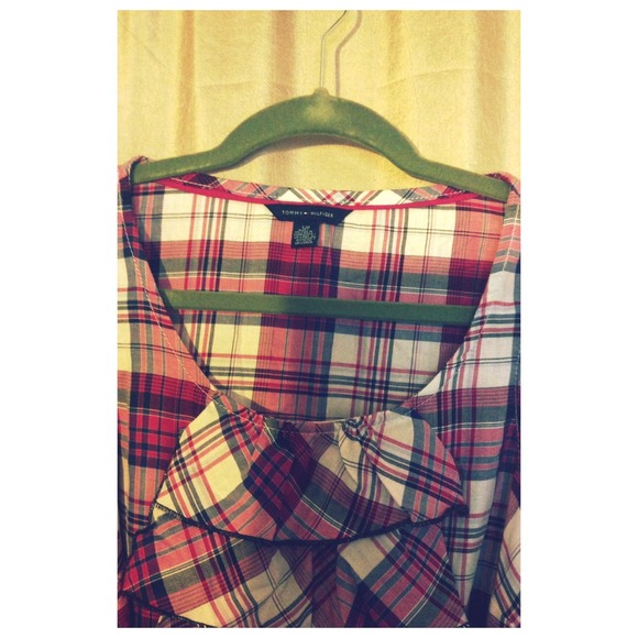 Tommy Hilfiger Plaid Ruffle Top - Picture 2 of 3