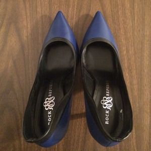 Blue and Black Heels