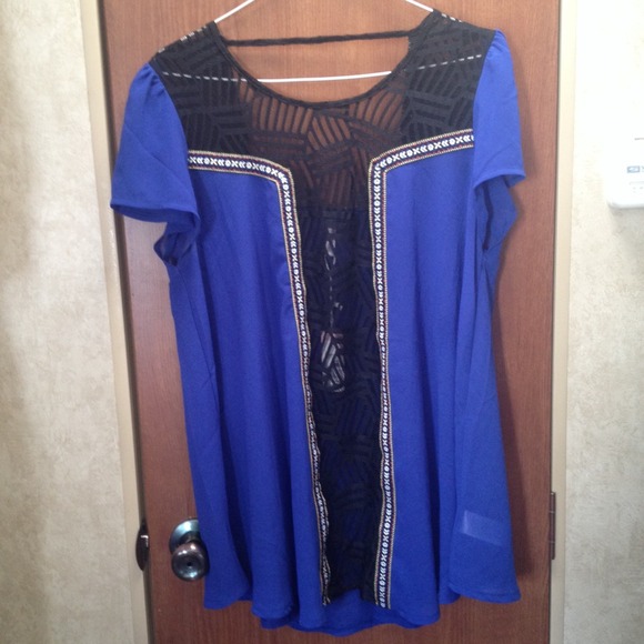 Cobalt blue tunic top