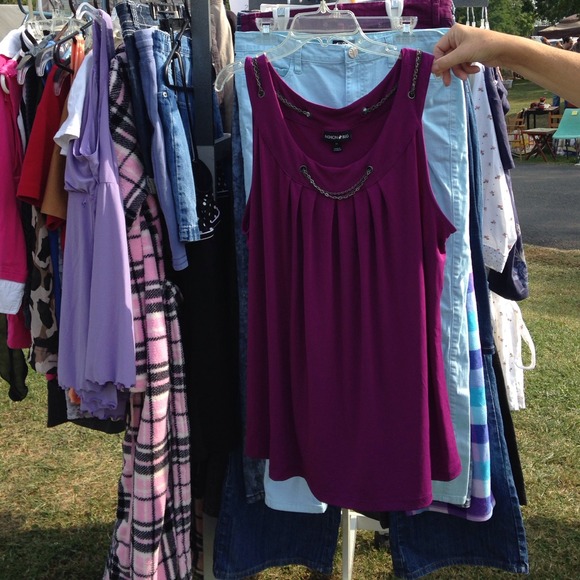 BUNDLED Bright purple chain necklace tank