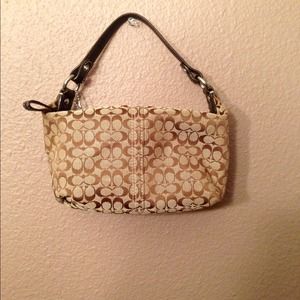 Small brown coach purse