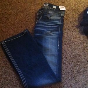 Buckle bootcut jeans