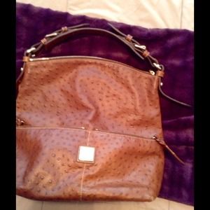 Ostrich Dooney Bourke Purse...red inside