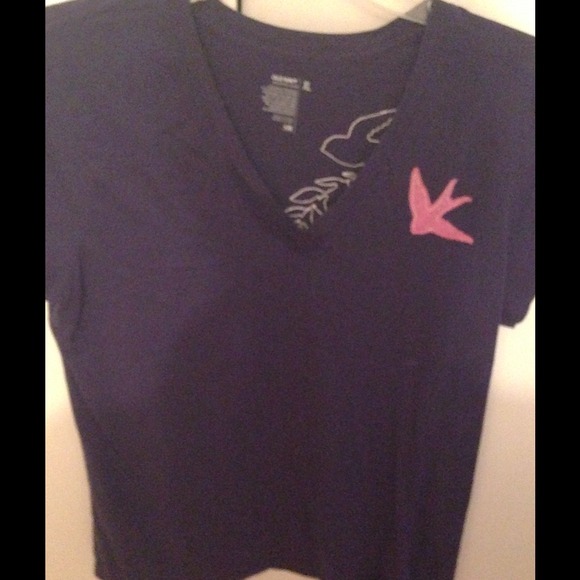 Purple and pink tee