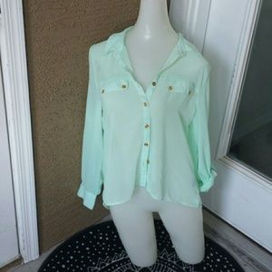 Mint button up