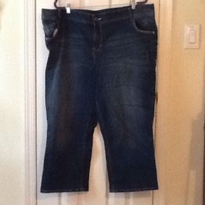 Denim Capris/ sweater bundle