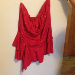 *reduced!*Sparkly red tube top