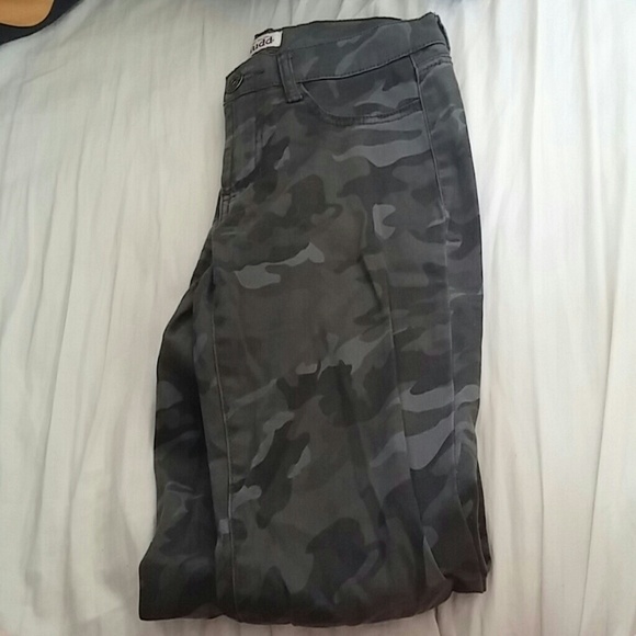 Black and Grey Camo Skinny Jeans