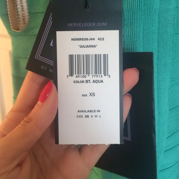 Herve Leger Aqua Dress - XS - Picture 3 of 3