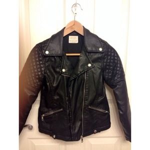 Black leather Zara jacket