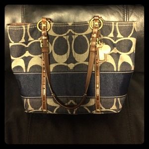 Authentic Coach Denim Tote