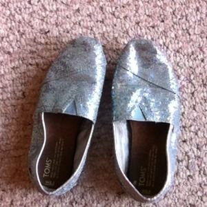 Blue Glitter Classic TOMS
