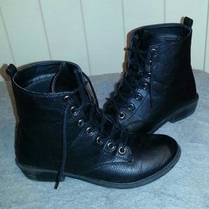 Black leather boots PRICE REDUCED