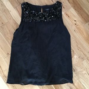 Ann Taylor sequined chiffon top
