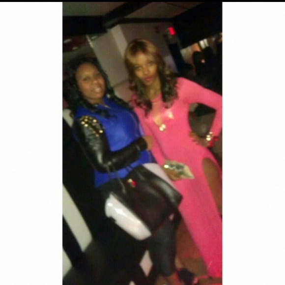 Salmon colored Teyana Taylor inspired dress