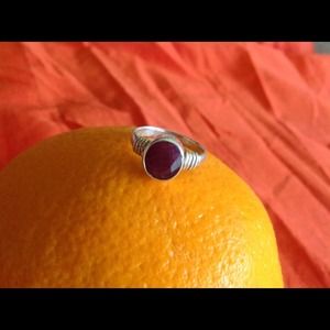 Ruby & silver ring