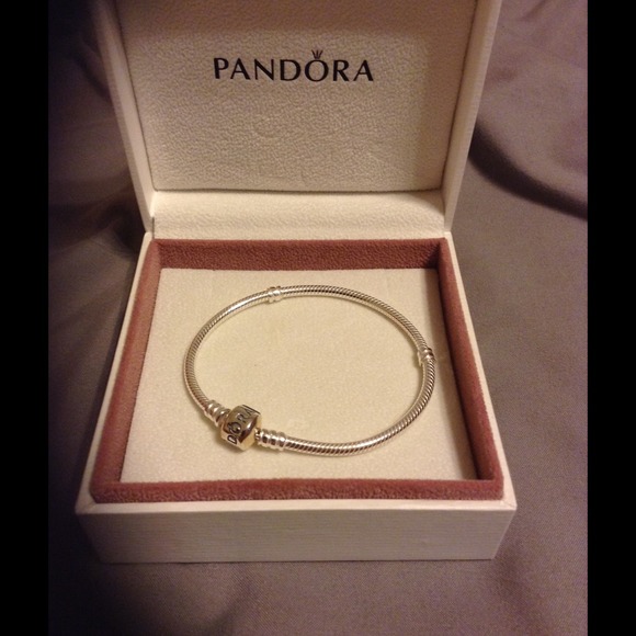 Pandora silver charm bracelet.