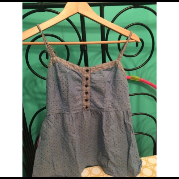Cute blue polka dot shirt !