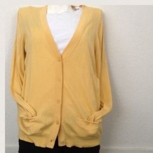 Canary yellow cardigan