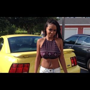 Aztec Halter Crop Top