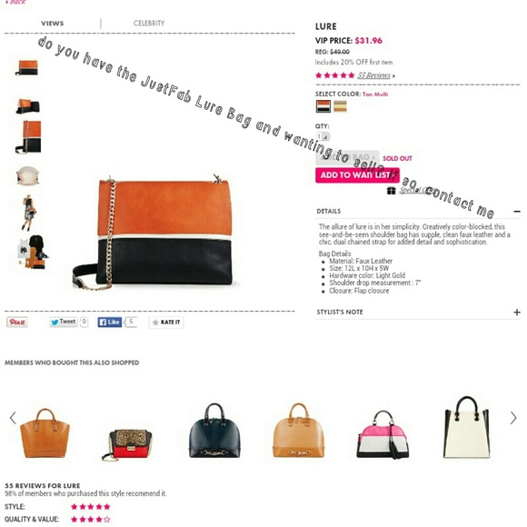 I AM LOOKING TO BUY THE JUSTFAB LURE HANDBAG