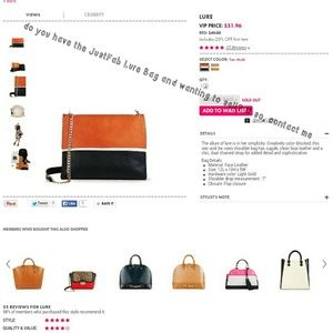 I AM LOOKING TO BUY THE JUSTFAB LURE HANDBAG