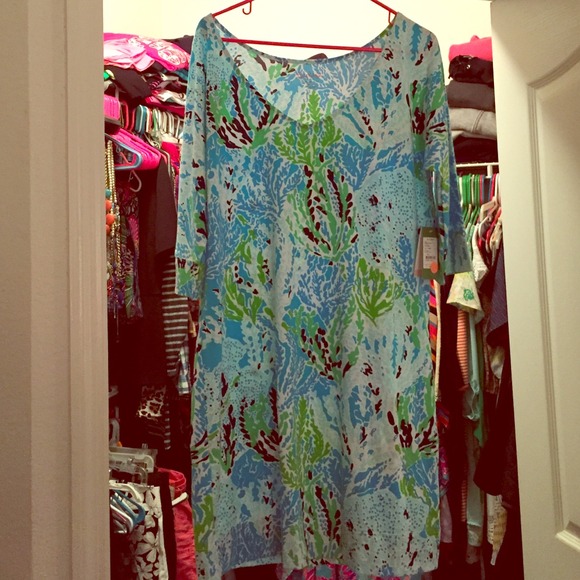 Lilly Pulitzer spa blue lets cha cha dress