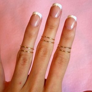Set of 3 gold spiral midi knuckle rings