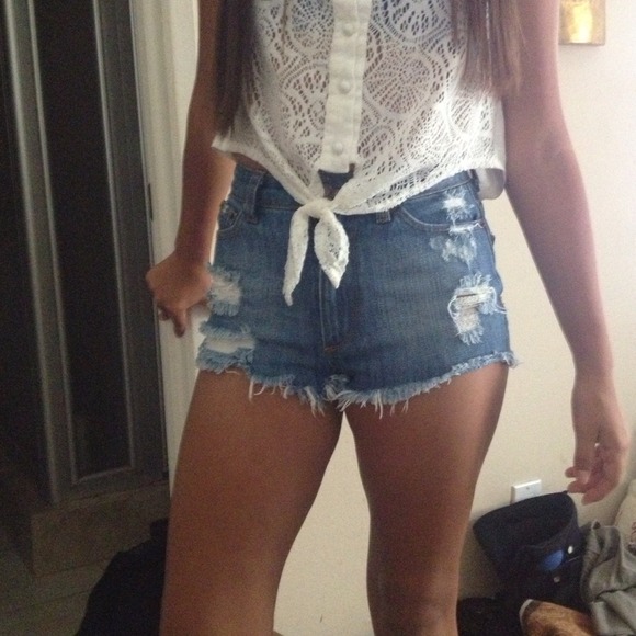 BDG Denim - Blue Denim High-Rise Cheeky Shorts! Brand New!