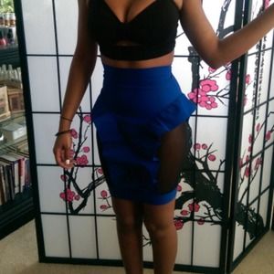 See Through Peplum Skirt