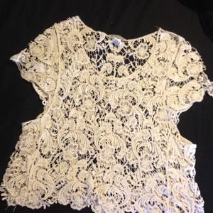 Cream crochet top