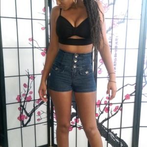 Highwaisted Denim Shirt